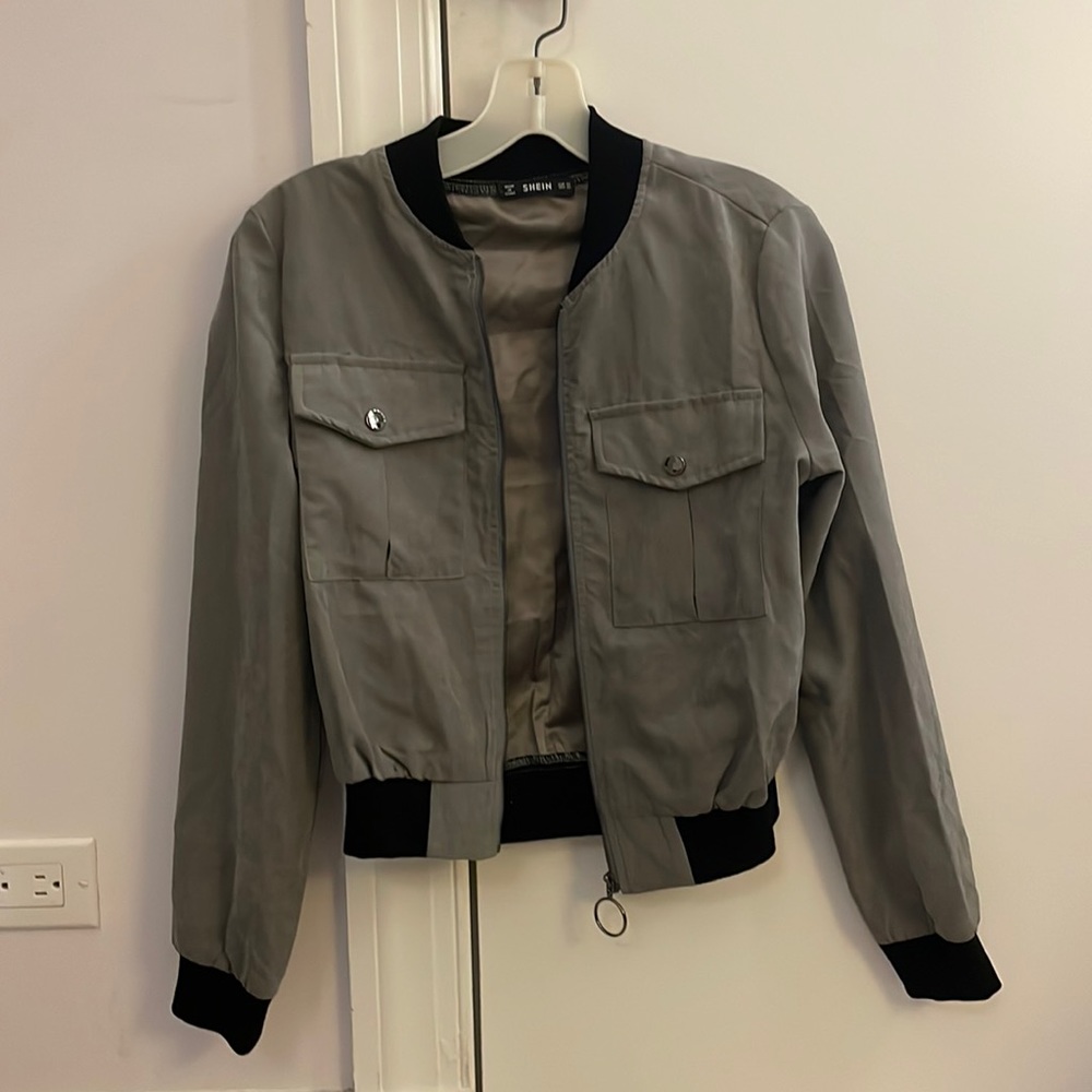 Shein Gray and Black Jacket